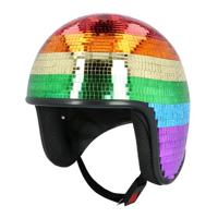 Disco Helm 80s Regenboog - thumbnail