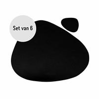 Krumble Placemat set design - 6 stuks - Zwart - thumbnail