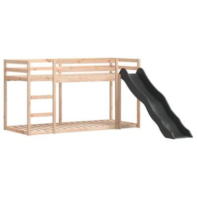 Stapelbed met glijbaan en ladder massief grenenhout 90x190 cm