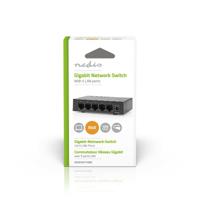 Nedis Netwerk-Switch | Bekabelde snelheid: Gigabit | Aantal ethernetpoorten: 5 - NSWH5P110BK - thumbnail