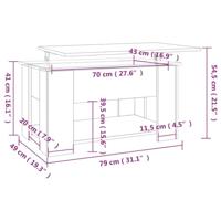 Salontafel 79x49x41 cm bewerkt hout sonoma eikenkleurig - thumbnail