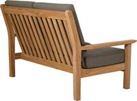 Loungebank teak incl. kussens 124cm - thumbnail