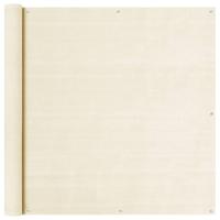 VidaXL Balkonscherm 120x500 cm hdpe crèmekleurig - thumbnail