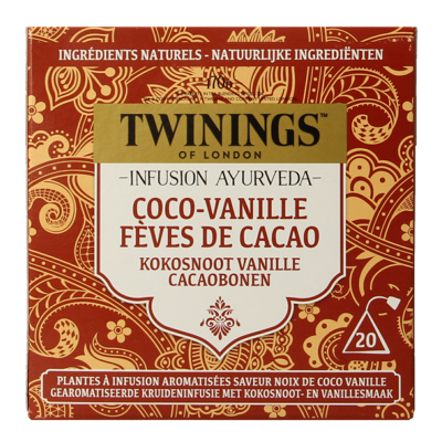 Twinings Ayurveda kokos vanille cacaoboon 20 Stuks