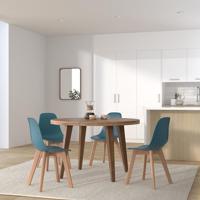 Eetkamerstoelen 6 st kunststof turquoise - thumbnail