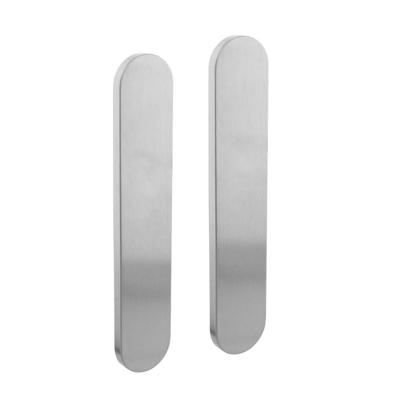 Schild verdekt 220x42mm geheel blind RVS