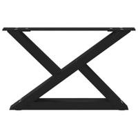 Salontafelpoten 2 st 50x(30-31,3) cm staal zwart - thumbnail