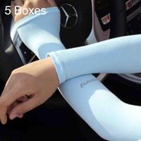 5 vakken nieuwe stijl ijs Silk hoesjes vers en koel UV bescherming Oversleeve gewone Style(Blue) - thumbnail