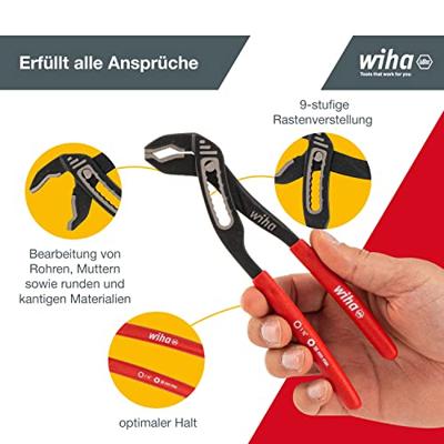 Wiha Waterpomptang Classic doorgestoken | 180mm/7" - 26760 - 26760