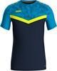 JAKO 6124D T-Shirt Iconic Dames - Marine Jako-Blauw/Fluogeel - 34