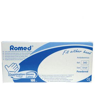 Romed Latex handschoen niet steriel gepoederd S 100 Stuks