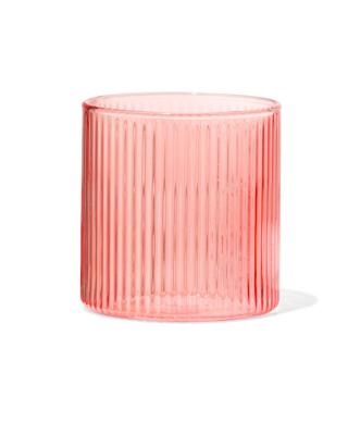 HEMA Glas voor geurkaars ⌀6.5x6.5cm ribbel oranje (oranje)
