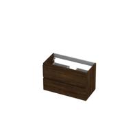INK - Onderkast 2 Laden Greeploos met Houten Keerlijst - 800x400x520 Mm - Koper Eiken - thumbnail