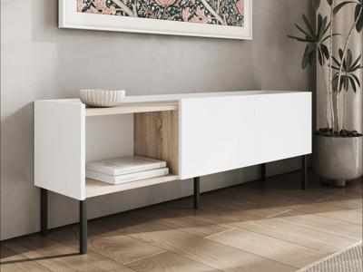 Tv-meubel JULIE 2 deuren wit/sonoma eik Tv-meubel JULIE 2 deuren wit/sonoma eik