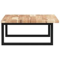 Badkamer wandschap staal en massief acaciahout - thumbnail