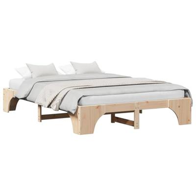 Bedframe Naturel 140 x 200 cm Massief grenenhout
