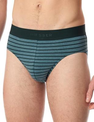 Schiesser 95/5 rio slips 3-pack zwart-groen