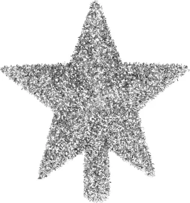 Piek Glitter Ster 30cm Zilver