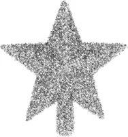 Piek Glitter Ster 30cm Zilver - thumbnail
