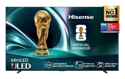 Hisense 100U7QTUK MiniLED 144Hz Smart AI-tv met vrij (model 2025)