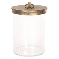 Clayre & Eef Voorraadpot Ø 15x25 cm Glas Rond Voorraadbus - thumbnail