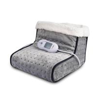 Alpina elektrische voetenwarmer voetverwarmer met overhittebeveiliging voetenwarmers 3 warmtestanden grijs - thumbnail