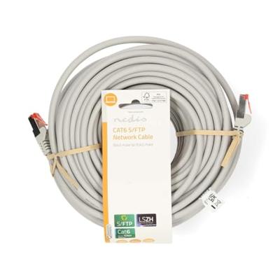 Nedis CCGL85221GY300 Cat6 Netwerkkabel Rj45 Male Rj45 Male S/ftp 30.0 M Rond Lszh Grijs Label
