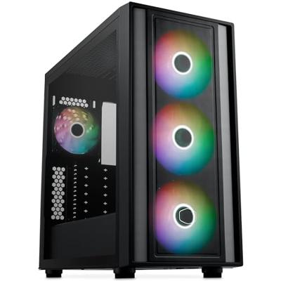 Cooler Master MB600-KGNN-S00 MasterBox 600 Black, eATX, TG, USB 3.2 Gen2, 3x 140mm ARGB, 1x 120mm