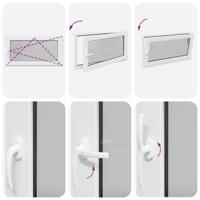 Kelderraam RISOR 110x60 cm draaikiep-draai DIN rechts wit - thumbnail