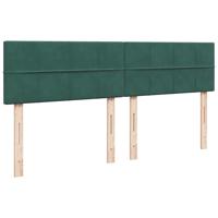 Ottoman bed met matras 180x200 cm fluweel donkergroen - thumbnail