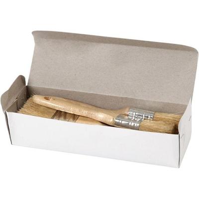 Creativ Company Vernis kwasten, l: 19,5-21 cm, b: 25-63 mm, plat, 4 stuk/ 1 doos