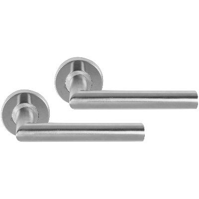 Differnz | Essence deurkruk recht | rond rozet | mat chroom Differnz | Essence deurkruk recht | rond rozet | mat chroom