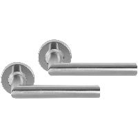 Differnz | Essence deurkruk recht | rond rozet | mat chroom - thumbnail