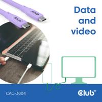 club3D USB-C-kabel USB-C stekker 2.00 m Violet CAC-3004 - thumbnail