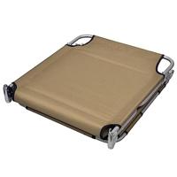 Ligbed met hoofdkussen verstelbaar en inklapbaar taupe - thumbnail