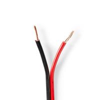 Speaker-Kabel | 2x 1,50 mm2 | 100 m | Op Rol | Zwart/Rood - thumbnail