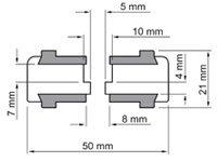 Audio Dynavox Dynavox aluminium voeten 4 delig zilver 50mm - thumbnail
