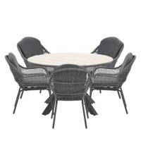 Garden Impressions Yima tuinset 6-delig licht grijs - Tulli tafel - thumbnail