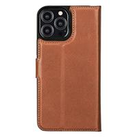 NorthLife - iPhone 13 Pro Max - Lederen Afneembare 2-in-1 bookcase hoes - Cognac - thumbnail