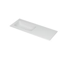 INK Aspekt Wastafel Porselein Links Zonder Kraangat - 1200x450x15 mm - Mat Wit - thumbnail