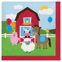 Haza Witbaard boerderij servetten, 18st. - thumbnail