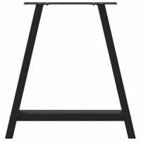 Salontafelpoten 2 st A-vormig 70x(72-73) cm staal zwart - thumbnail