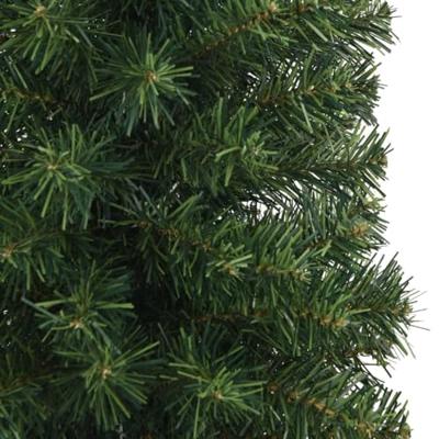 VidaXL Kunstkerstboom met standaard smal 210 cm pvc groen