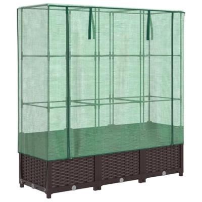 VidaXL Plantenbak verhoogd met kashoes 120x40x138 cm rattanlook