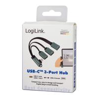 LogiLink UA0361 USB-C (USB 3.2 Gen 2) multiport hub 3 poorten Zilver - thumbnail