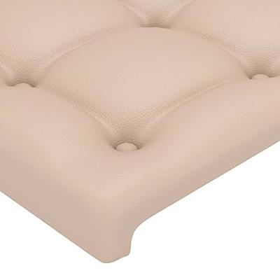 Hoofdborden 2 st 80x5x78/88 cm kunstleer cappuccinokleurig