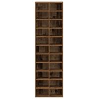 Schoenenkast 54x34x183 cm spaanplaat oud hout - thumbnail