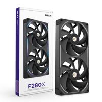 NZXT performance fan f280x rgb case fans (zwart, 2 stuks, 280 x 140 x 30 mm, pwm) - thumbnail