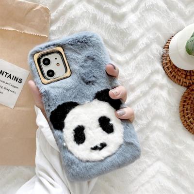 Voor iPhone 11 Pro Max pluche Panda telefoon Protect geval (blauw) Voor iPhone 11 Pro Max pluche Panda telefoon Protect geval (blauw)