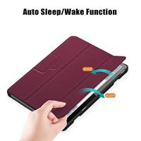 Lunso - Lenovo Tab M10 Gen 3 (3e generatie) - Tri-Fold Bookcase hoes - Bordeaux Rood - thumbnail
